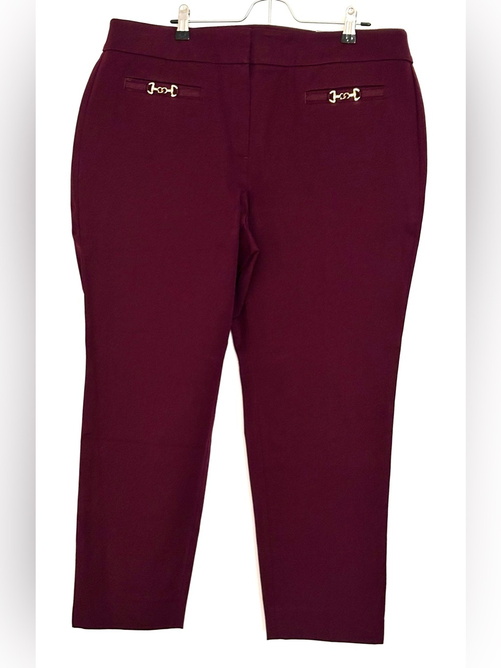 Talbots Chatham Ankle Pants Rich Burgundy Size 18WP Petite NWT